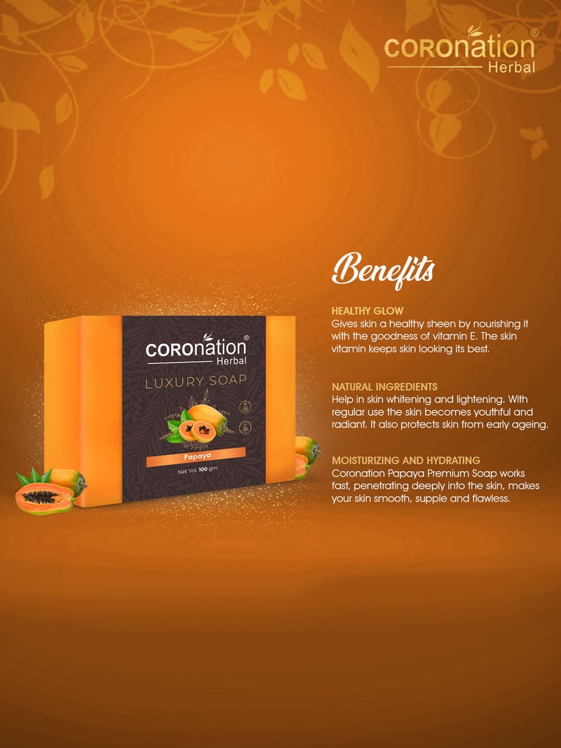 COROnation Herbal صابون البابايا الفاخر - 100 جرام - Image 3